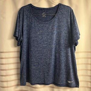 Nike Women's Heathered Blue Short Sleeve Tee